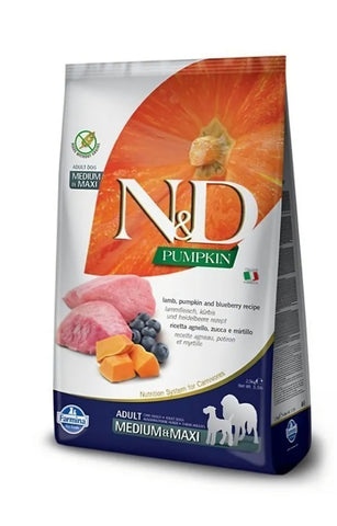 N&D Pumpkin - Lamb & Blueberry MED/MAX 12kg
