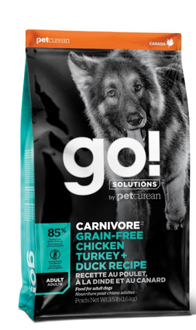 G0! Solutions Carnivore GF Chicken, Turkey + Duck 22lbs